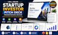 create startup investor pitch deck presentation design