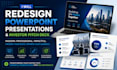 redesign powerpoint presentation and investor pitch deck