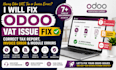 fix odoo vat issue fix and correct tax report invoice error and module errors