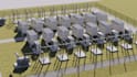 create architectural 3d battery farm and bess facility designs
