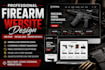 professional firearm website, gun store website, tactial gear ecommerce website