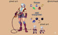 make pixel art pixel animation game sprite indie game 2d sprite sheet tileset