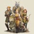 design a dnd party art and group art