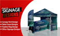 design canopy tent, table covers, feather flag