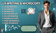 write professional UX microcopy for apps, website and saas