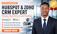 do hubspot CRM cleanup, zoho data entry, and lead tracking