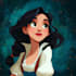 beautiful portrait in disney cartoon