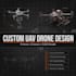 design custom uav drone frame, chassis, and mechanical cad model