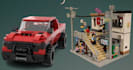 do 3d lego technic car, minifigure, house, ship with xml part list instructions