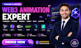 create web3 animation website lottie rive threejs webgl gsap spline crypto nft