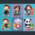 draw chibi or cartoon character illustration and stickers