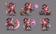 do custom pixel art character sprite, spritesheet animation and game assets