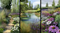 make a realistic landscape or background illustration