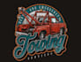 do cartoon truck towing service logo design