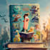 do a cartoon book cover illustration