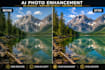 do ai image enhancement and cinematic HD photo editing