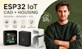 esp32 iot cad, smart home pcb housing, product render, stl prototype for startup