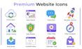 design clean modern flat icons for app and web projects