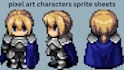 create custom retro pixel art rpg character sprites rpg game art sprite sheets