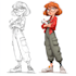 design a 2d cartoon character