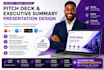 create modern pitchdeck and executive summary presentation design