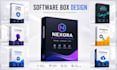 design professional software box mockup and box packaging