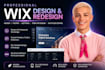 design wix website header, footer, wix template design, wix mobile page editing