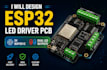 design esp32 led driver pcb with 5v buffer ic and dual led outputs