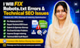 fix XML sitemap and robots txt issues for website SEO