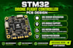 design stm32 drone flight controller pcb with imu sensor gps telemetry, esc