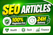 write SEO blog posts for health tech and finance