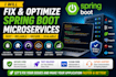 fix spring boot and microservices bugs