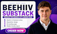 setup beehiiv substack newsletter design and kit landing page