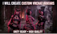 create a custom vrchat avatar furry anime protogen model with unity upload ready