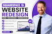 redesign squarespace website makeover, revamp, modern mobile responsive redesign
