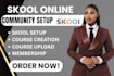 setup skool community and skool online course