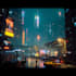 make a cyberpunk city illustrations