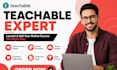 design a professional teachable website and online course school
