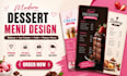 design modern dessert menu bakery menu ice cream menu