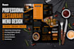 design professional restuarant food menu