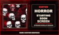 design custom twitch overlay red black skull horror themed