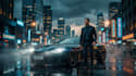 create a cinematic  ai movie trailer and poster design