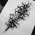 custom an abstract black tattoo design