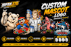 create custom mascot logo illustratration