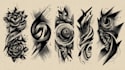 custom an abstract black tattoo design