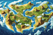 draw map illustration, game map, event map, vector map