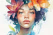 draw watercolor portrait illustration