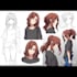 create anime character sheet and reference art