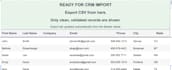 clean and validate CRM data for import in google sheets