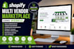 create shopify multi vendor marketplace website using webkul